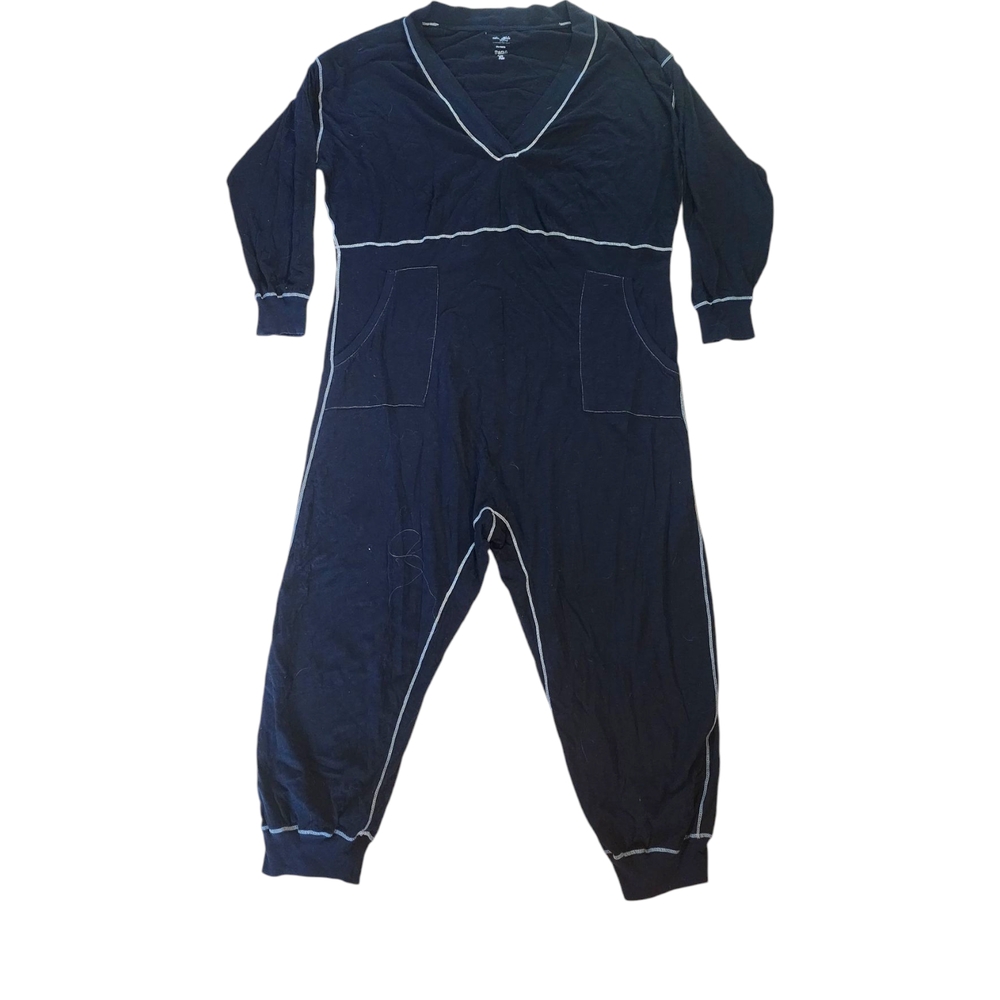 Black Jumpsuit with White Trim